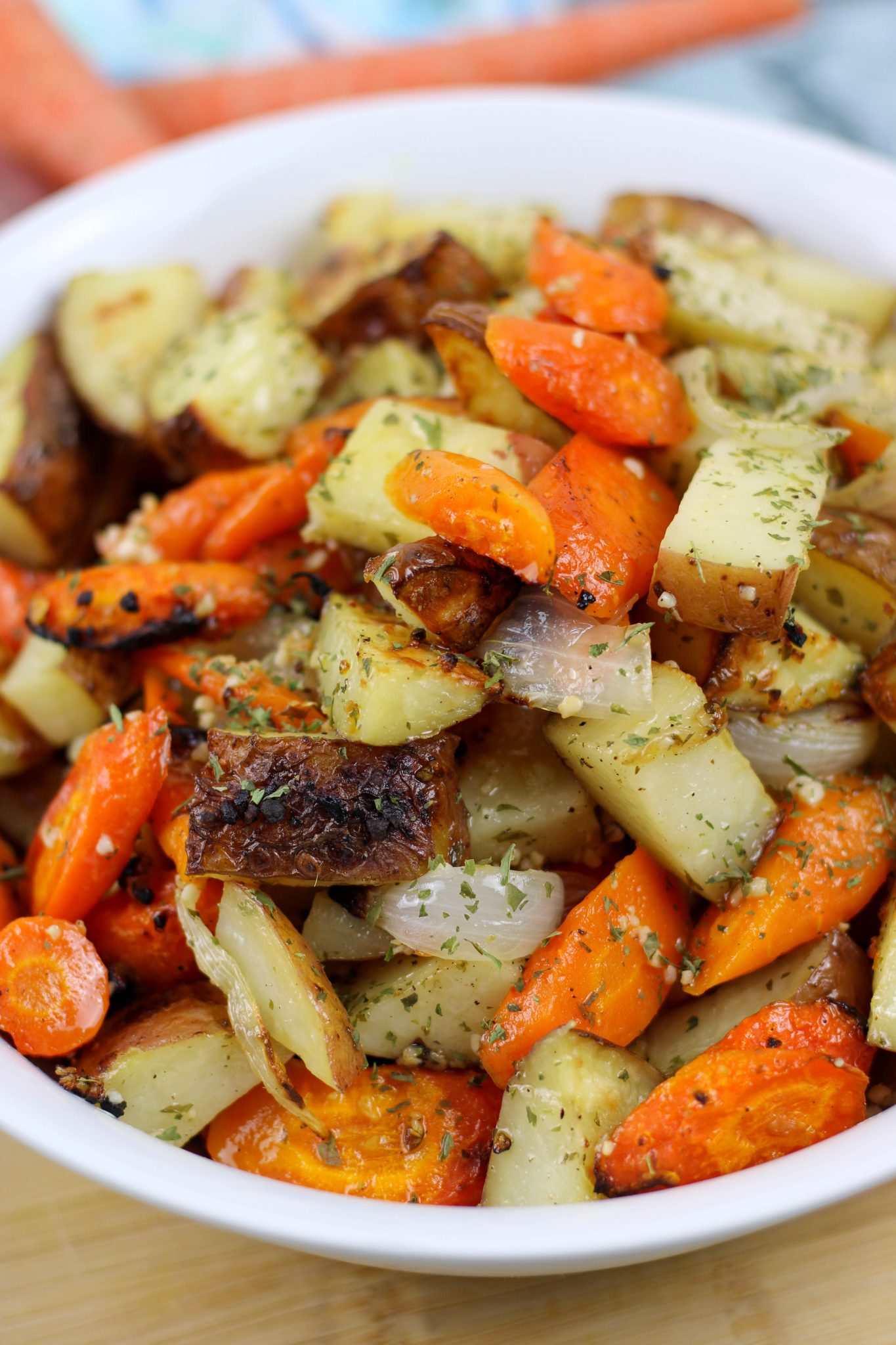 Roasted Potatoes with Onions and Carrots